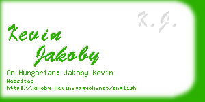 kevin jakoby business card